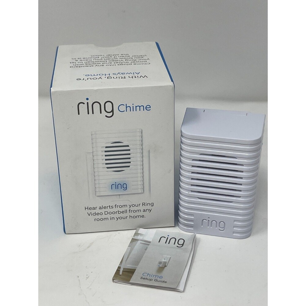 New Open Box Ring Wi-Fi Chime White 1st Generation Ring Door Bell Outlet Plug In